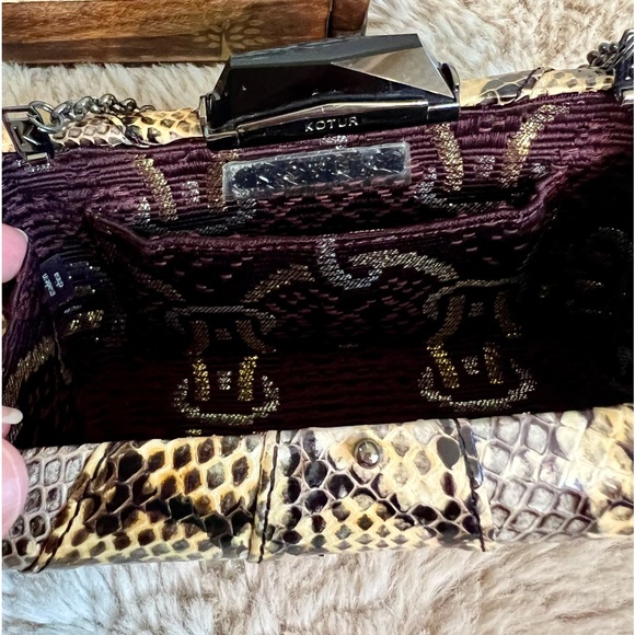 Kotur Box Espey Elaphe Minaudiere Clutch embossed snakeskin - Picture 10 of 17
